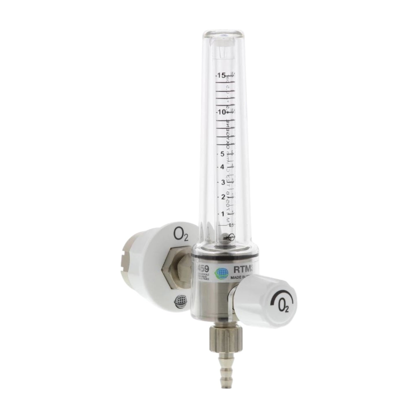 Débitmètre à bille O2 Pédiatrique 1.5 l/min avec olive