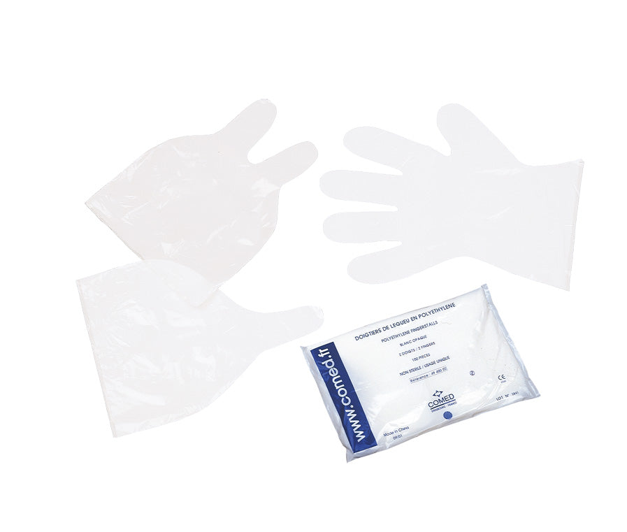 Doigtiers en polyeéthylène - sachet de 100