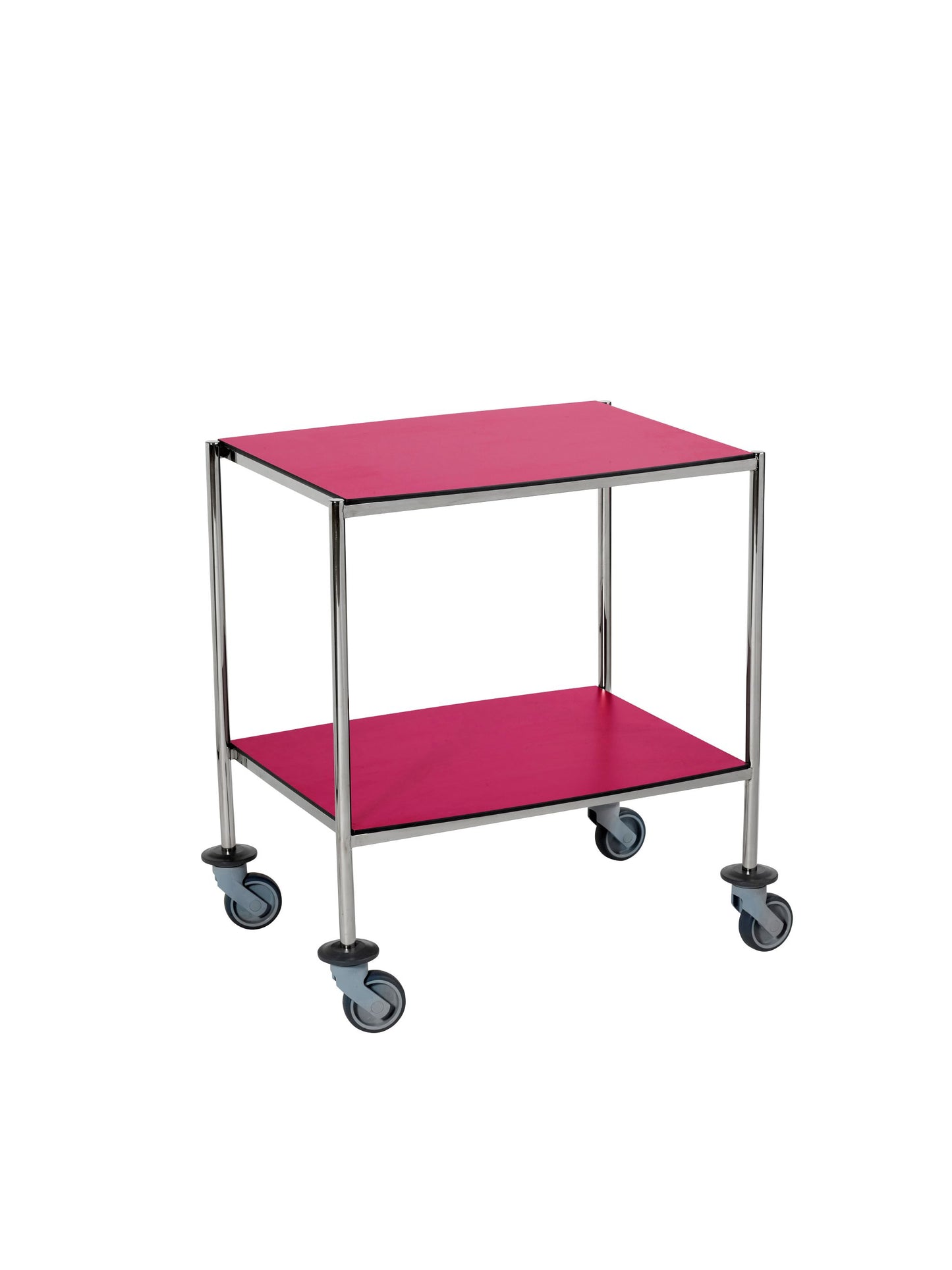 Guéridons inox couleur 2 plateaux sans poignée