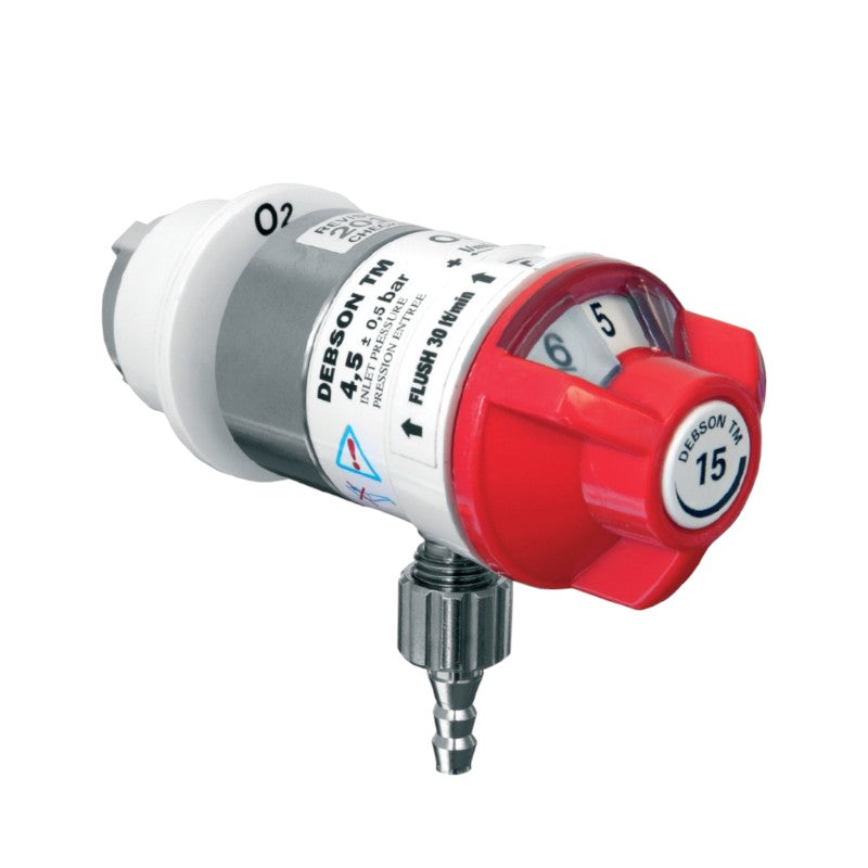 DEBSON TM2 Flush O2 15 l/min avec tétine de sortie et embout direct AFNOR