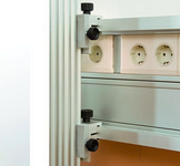 set d'étaux pour fixation rail médical