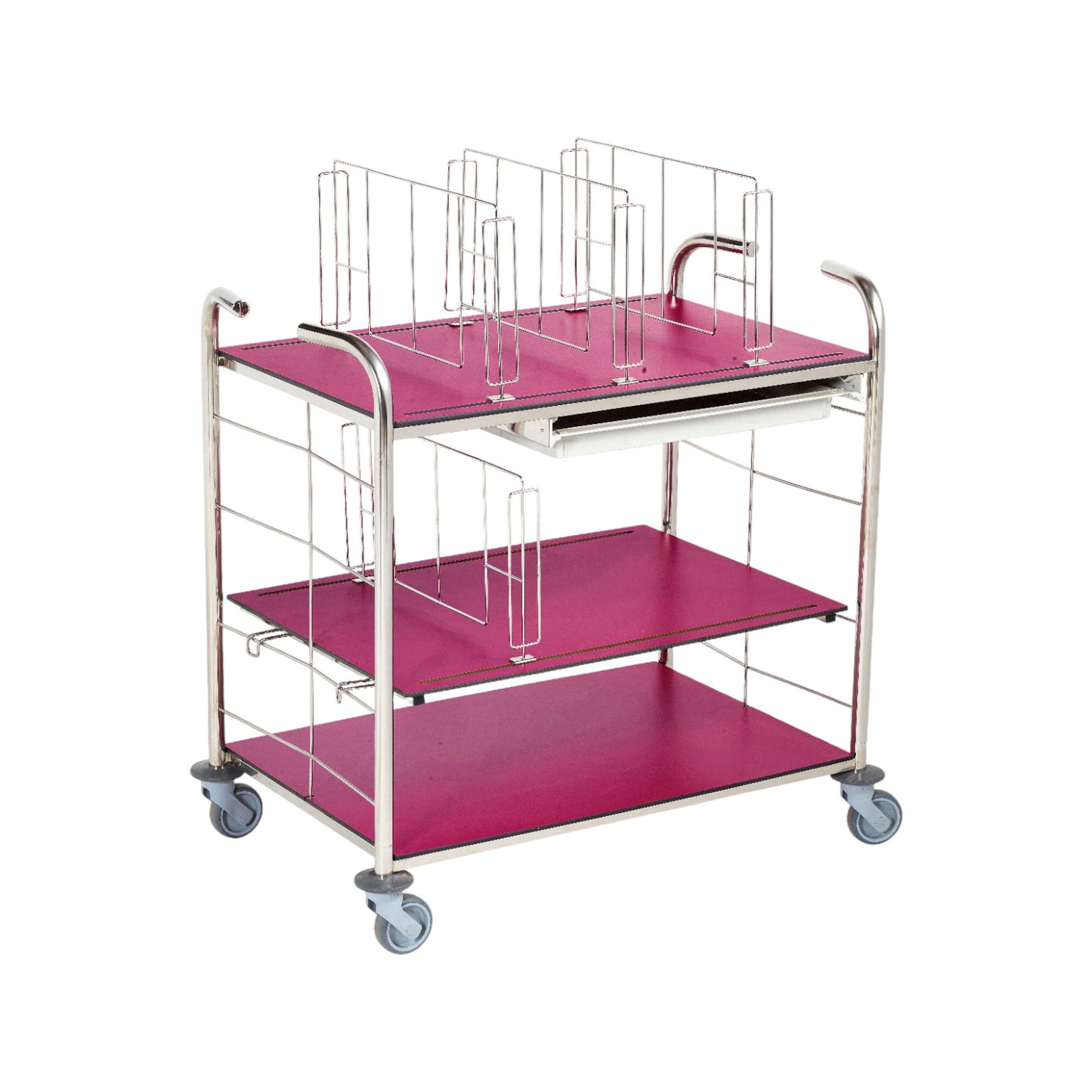 Séparateurs inox amovibles pour guéridon médical, chariot de change