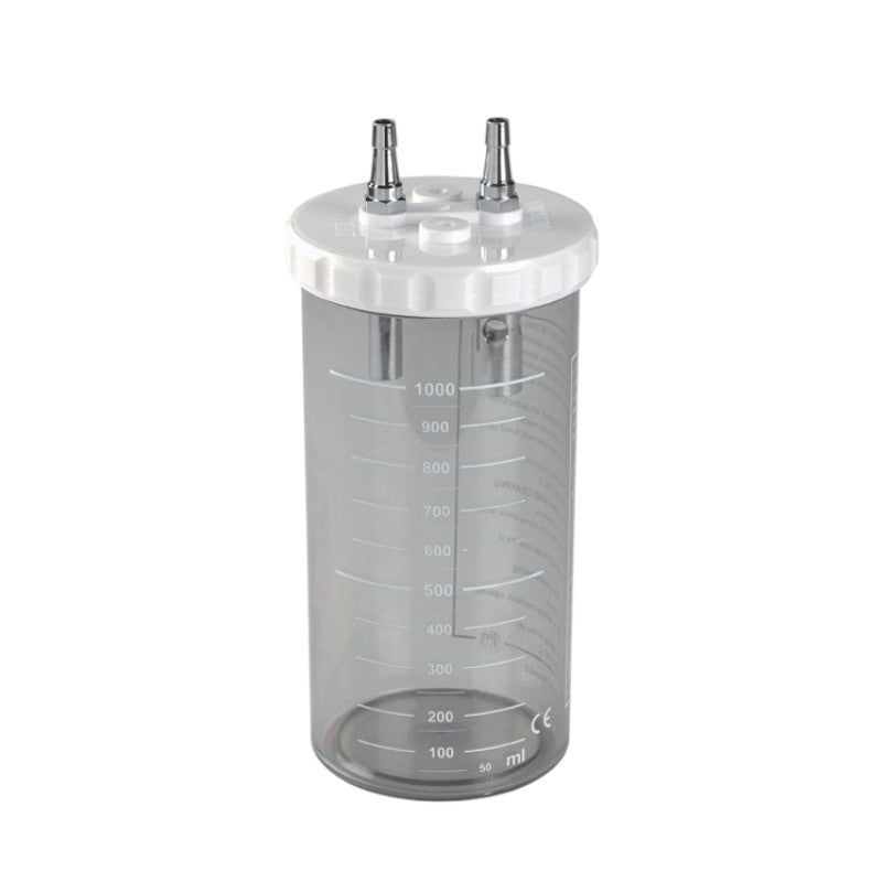 Bocal de recueil 1 L long avec couvercle à vis en plastique