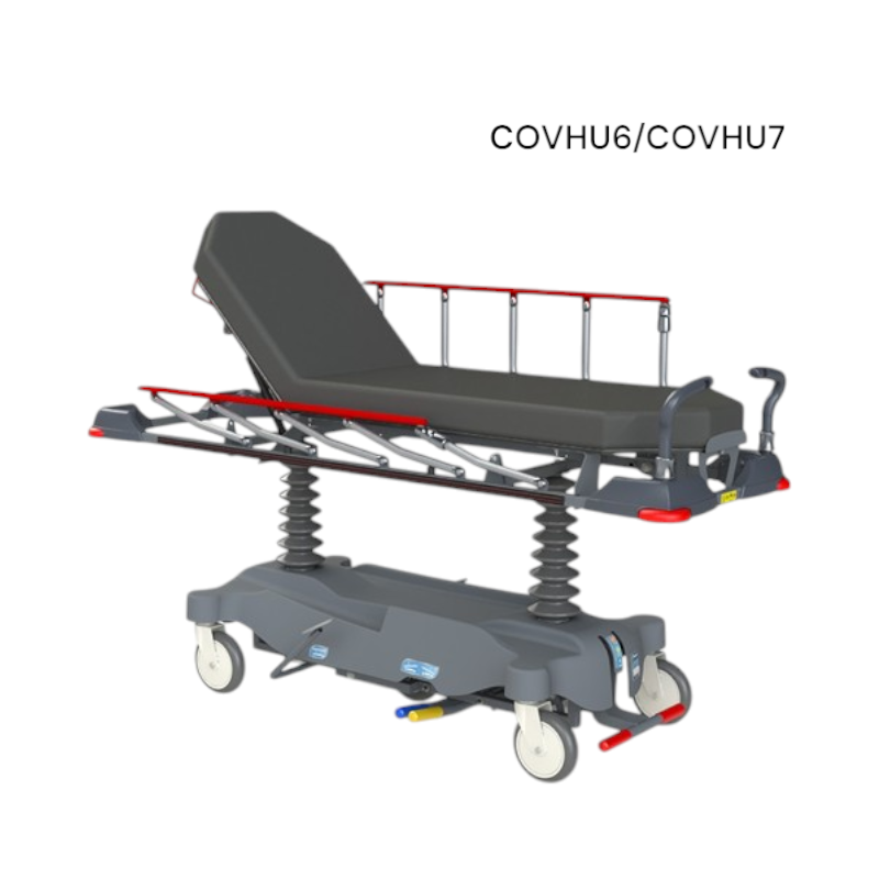 Chariot brancard à hauteur variable hydraulique I-CARE U AMBULATORY - BARREAUX VERTICAUX