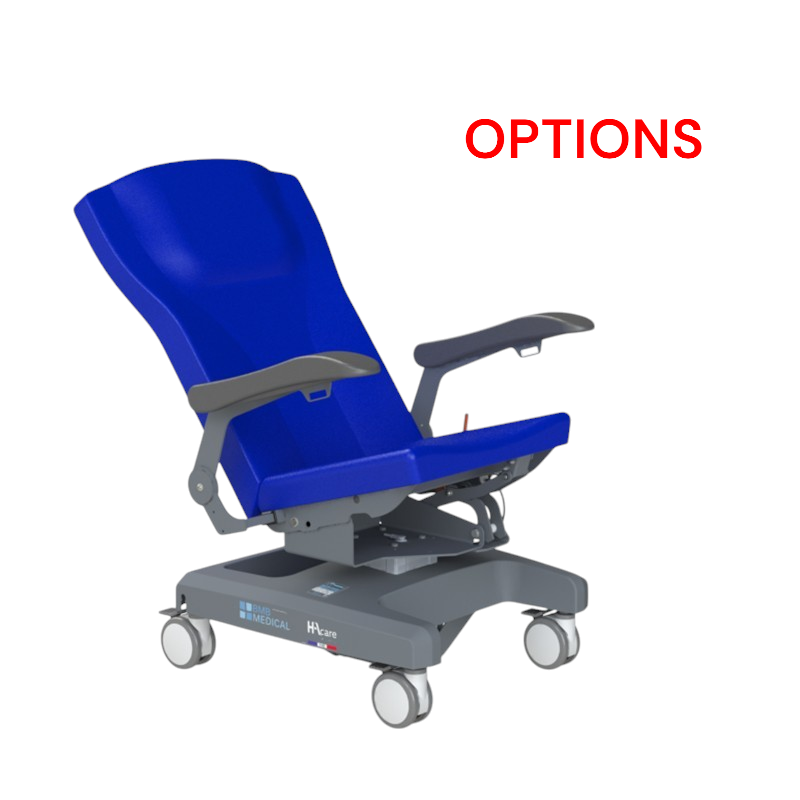 Options pour fauteuils de soins pour hôpitaux et cliniques