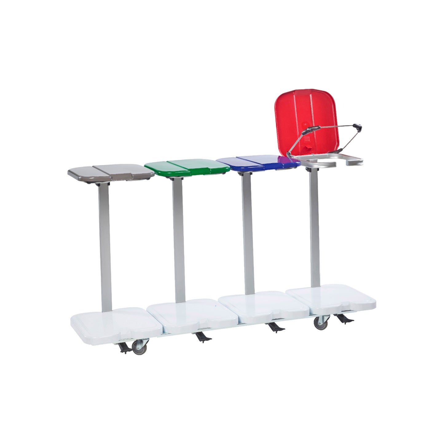 Pédales et couvercles des chariots porte sacs médicaux