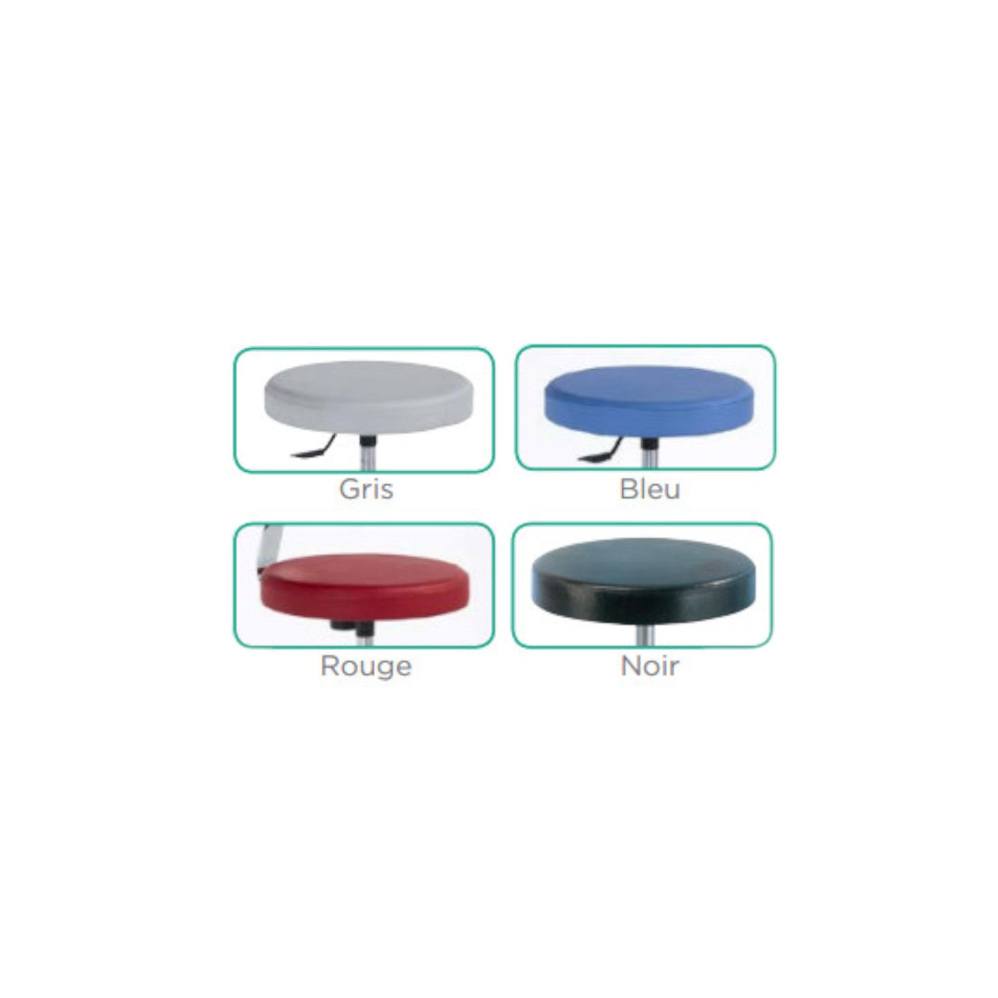 Tabouret - assise de couleur - piètement polyamide