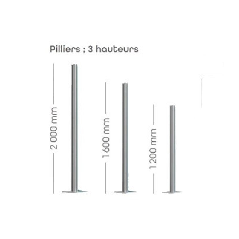 Piliers en aluminium - DIVI Cube