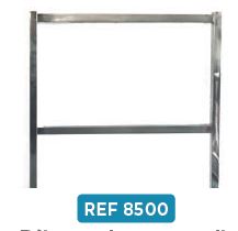 Réhausse inox avec rails