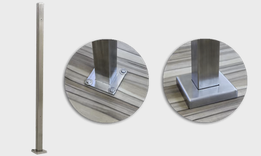 totem en acier inoxydable pour paravent médical