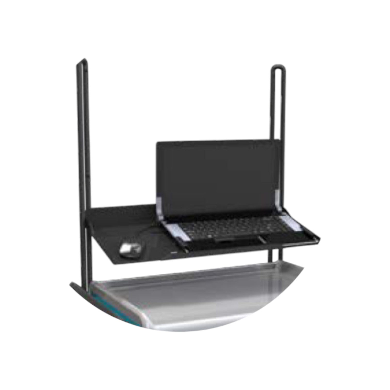 Portique support informatique pour chariot médical