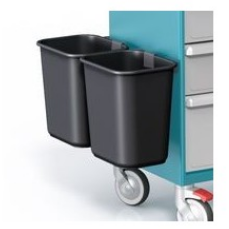 Poubelle tri sélectif pour chariot médical