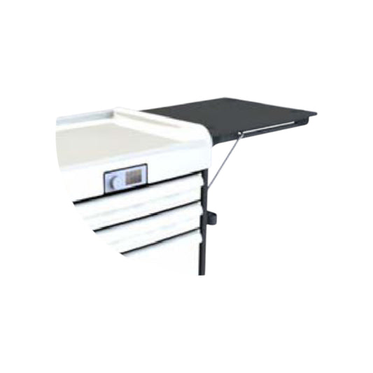 Tablette rabattante pour chariot médical