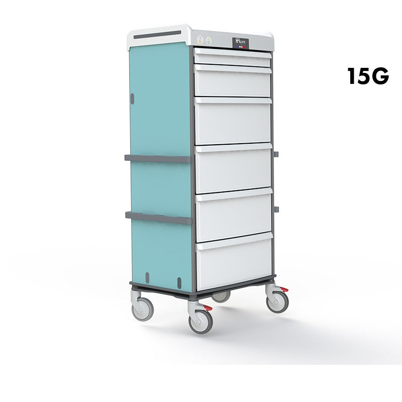 Armoire basse mobile avec équipements
