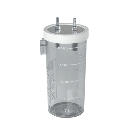Bocal de recueil 2 L avec patte de support moulée et couvercle à pression avec anneau en silicone