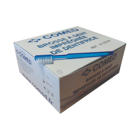 Brosse à dent imprégnée de dentifrice