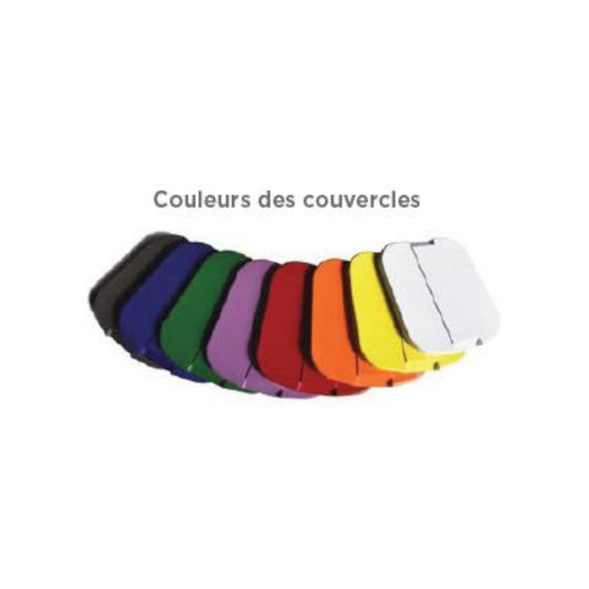 différentes couleurs pour les couvercles des chariots porte sacs médicaux