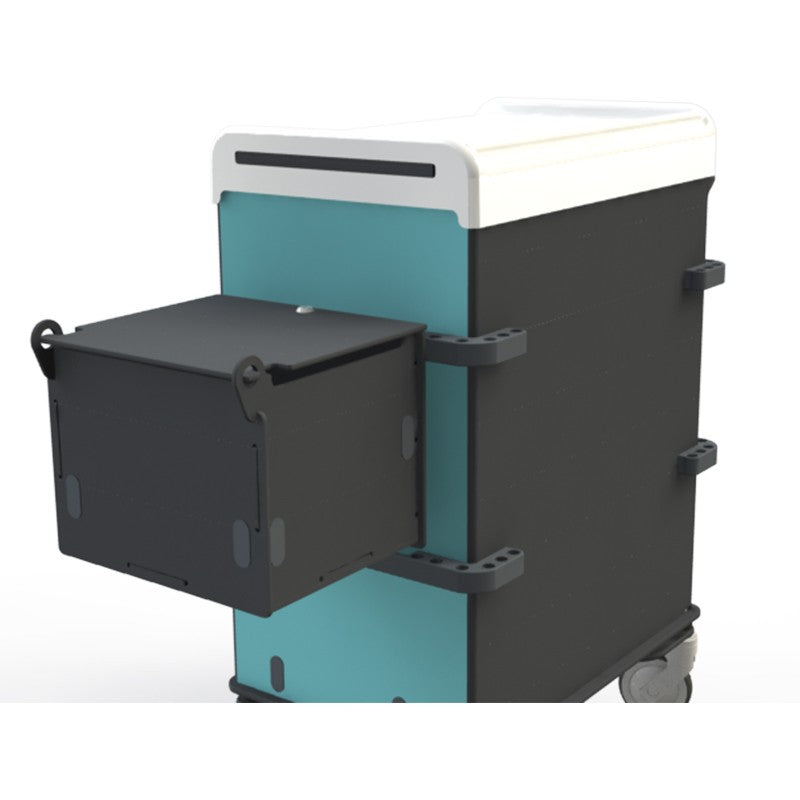 Conteneur à dossiers pour chariot médical