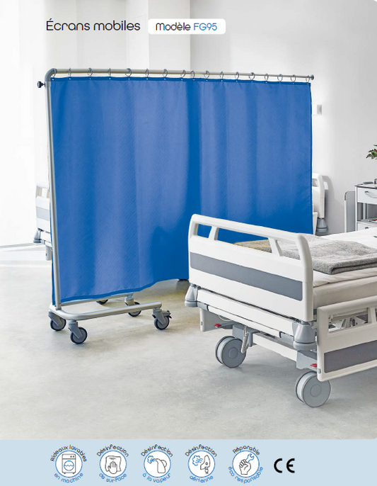 écran mobile pour l'intimité des patients