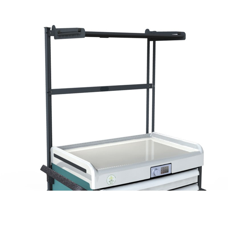 Portique 1 étagère + rail pour chariot médical